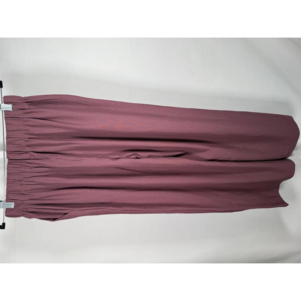 NWT Halara Flex™ High Waisted Pocket Wide Leg Waffle Work Pants Plum Wine - M - Picture 7 of 11